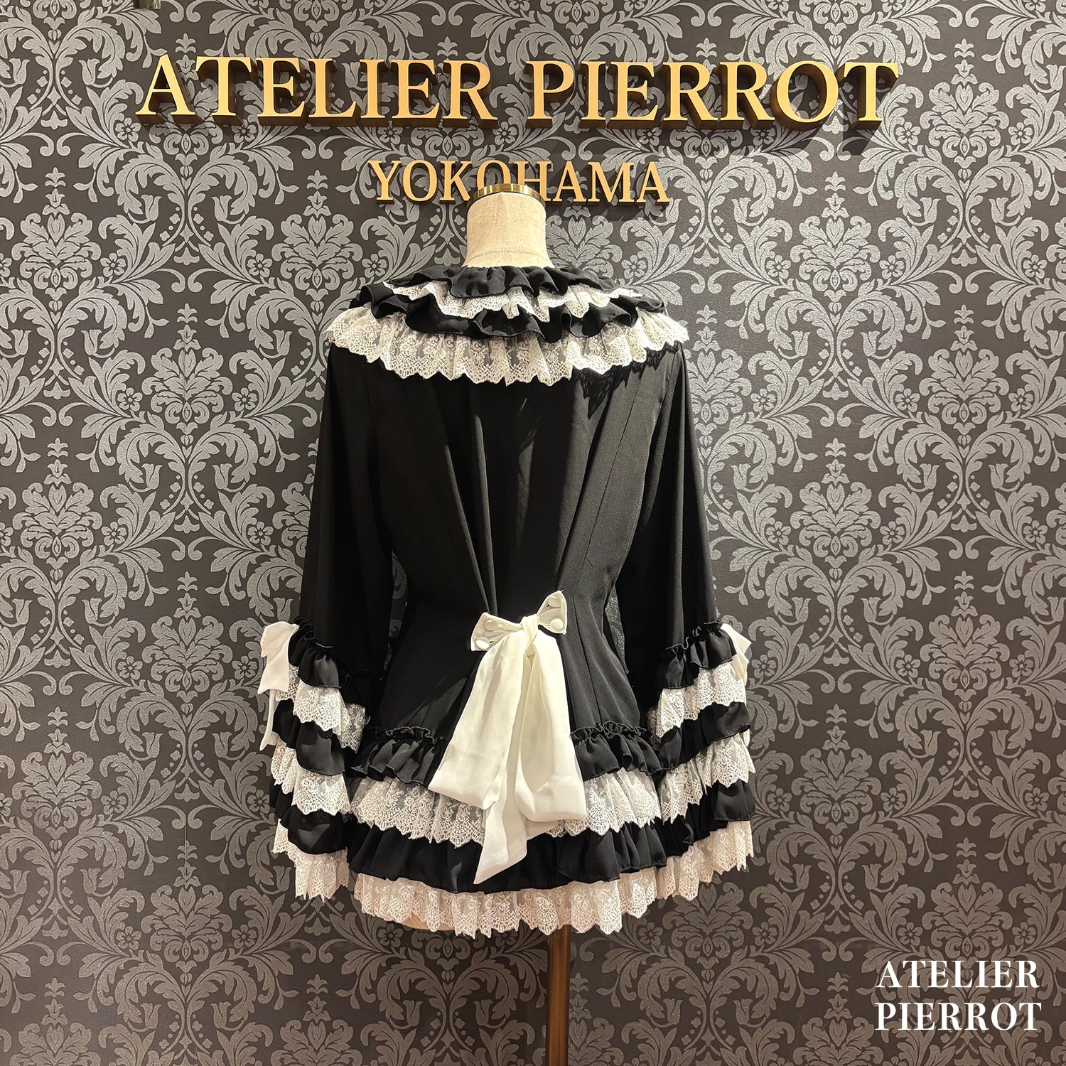 【ATELIER PIERROT】 ★예약 상품★ Black Mischief CardiganWhite/Bordeaux/Purple/Black×White/Black