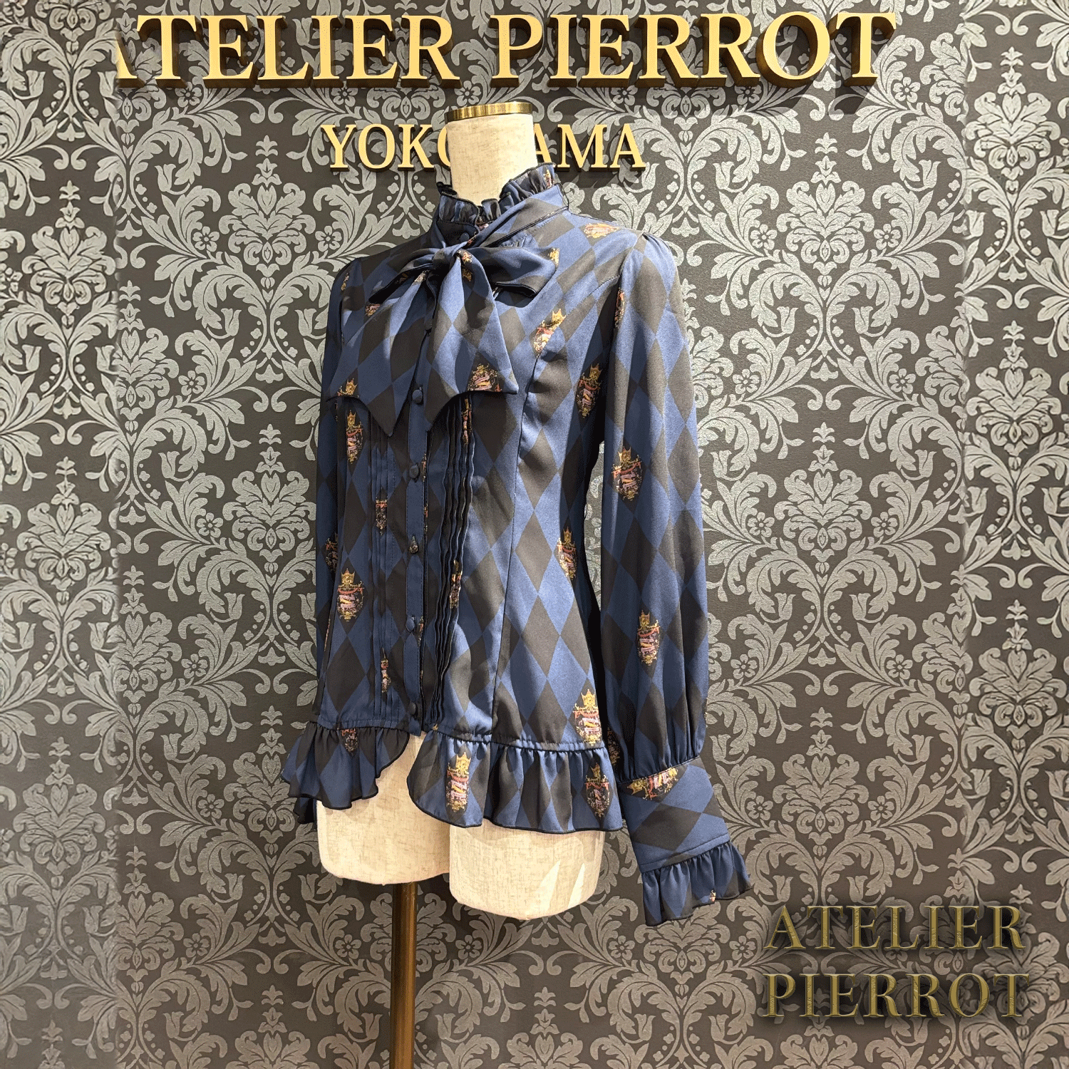 【ATELIER PIERROT】“钻石马戏”上衣黑色/波尔多/海军