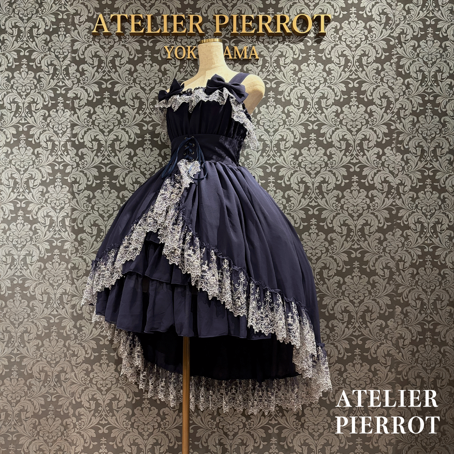 【ATELIER PIERROT】 Celestial Veil JSK White/Bordeaux/Purple/Navy/Black Size1/Size2