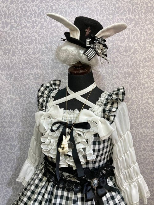 【uf】ウフ うさ耳ミニハット(白耳)★受注商品★