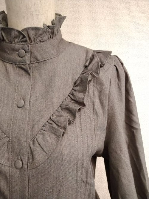 【Morun×Muuna Stoik】モランムーナストイック ティアードワンピース Gray