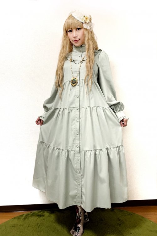 【Morun×Muuna Stoik】モランムーナストイック ティアードワンピース Green