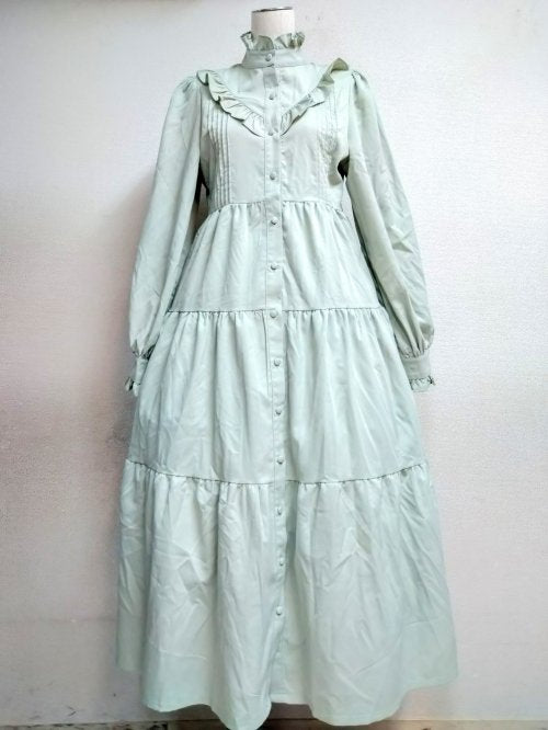 【Morun×Muuna Stoik】モランムーナストイック ティアードワンピース Green