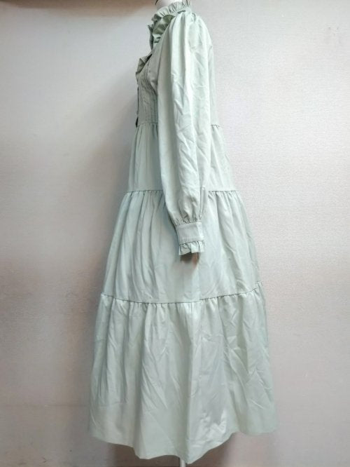 【Morun×Muuna Stoik】モランムーナストイック ティアードワンピース Green