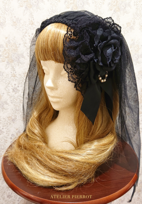 アトリエピエロ☆豪華作家さんカチューシャ３点SET売 ATELIER PIERROT】アトリエピエロ ローズヴェールカチューシャ