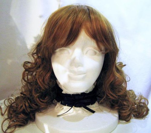 【MARBLE】マーブル 2WAYサテンバラ付きタックプリーツチョーカーorヘッドドレス:黒×白レース