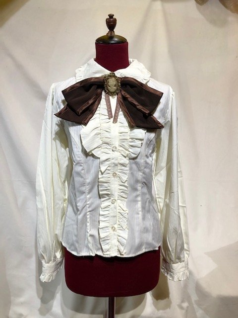 【MARBLE】マーブル アンティークカメオ付き クラッシックブラウス