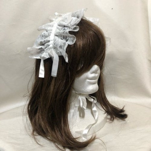 【MARBLE】マーブル 総レースヘッドドレス:白レース×白リボン