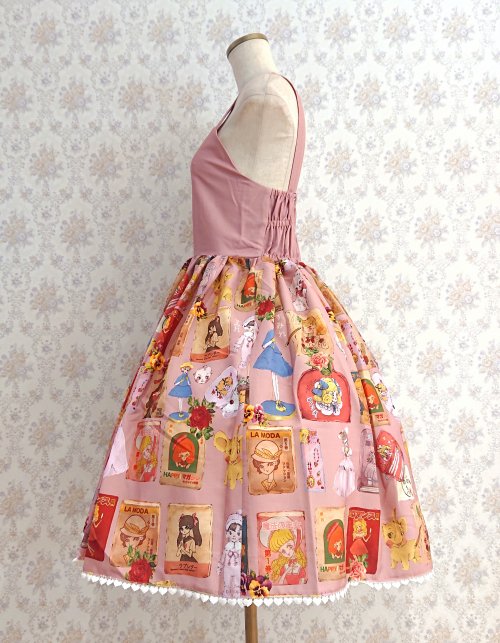 【Violet Fane】OTOME Nostalgia ジャンパースカート Pink