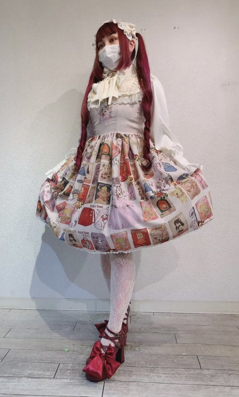 【Violet Fane】OTOME Nostalgia ジャンパースカート Pink