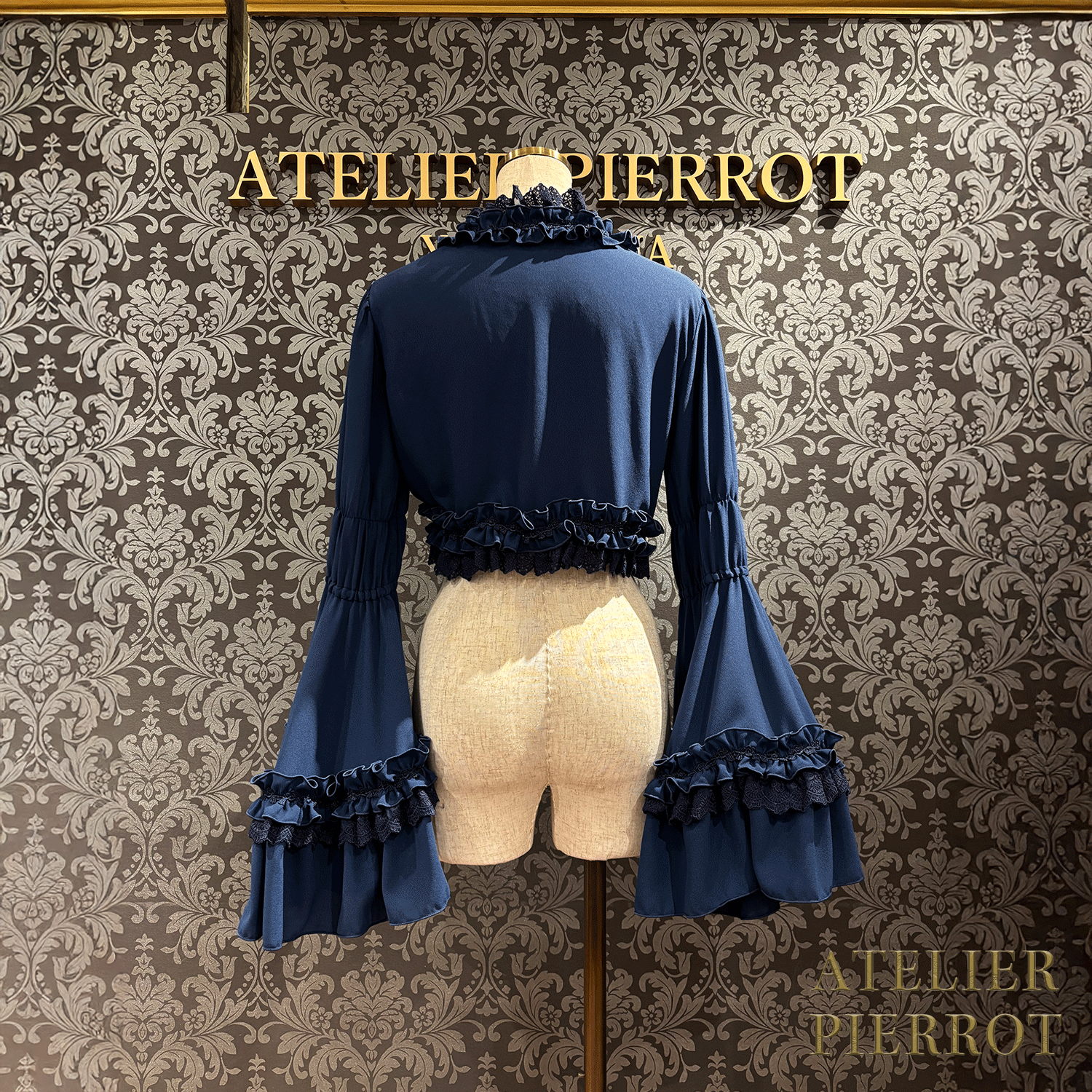 【ATELIER PIERROTPrincess Sleeve Bolero白/酒/海蓝色/黑