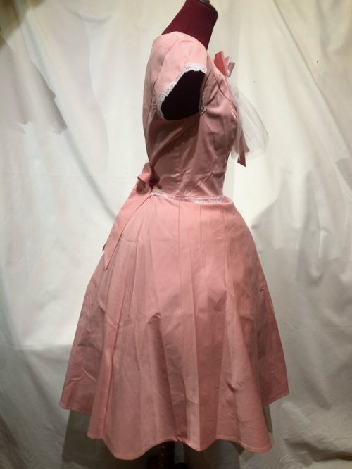 【MARBLE】マーブル 【Lサイズ】アンティークカメオ付きレース飾りロングワンピース:ピンク