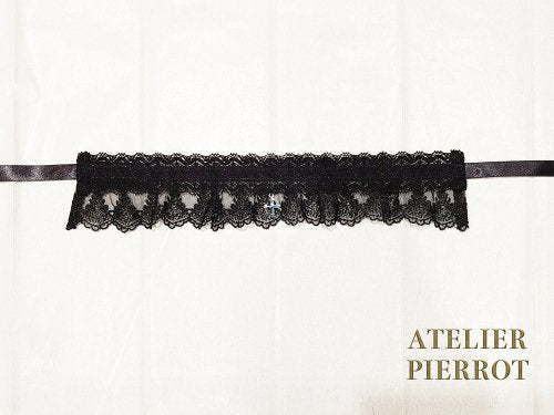 【ATELIER PIERROT】アトリエピエロ 十字架レースチョーカー Black