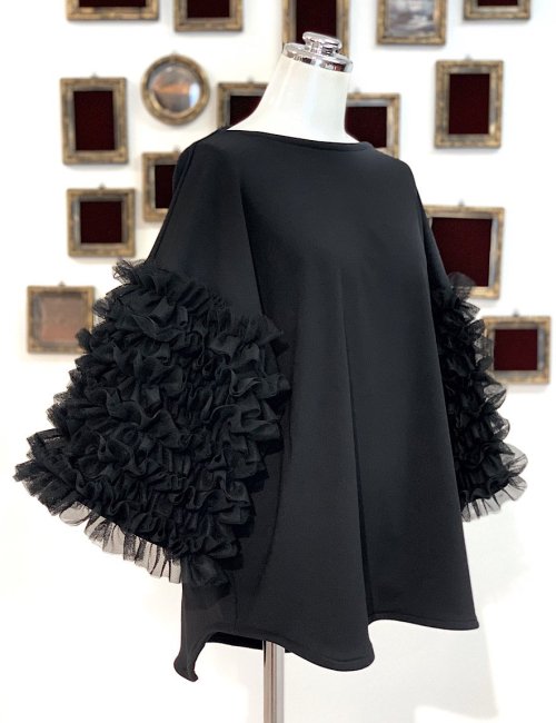 【Na+H】エヌエープラスエイチ shell袖フリルカットソー