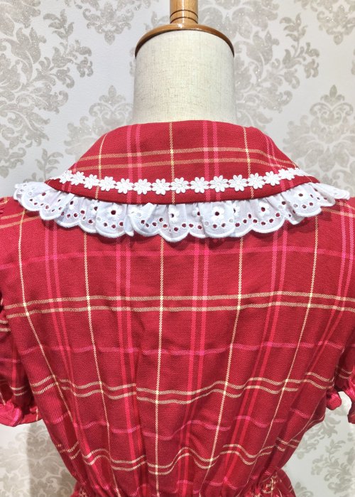 【Violet Fane】ヴァイオレットフェーン HAPPY TARTANSブラウス レッド