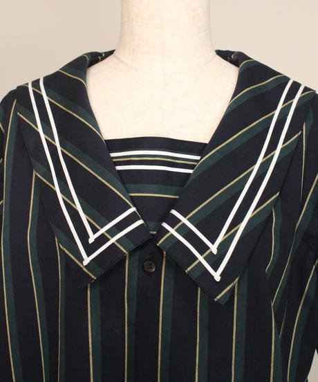 【HERHUM】ハーハム ベンジャミンシャツブラウス グリーン/ワイン