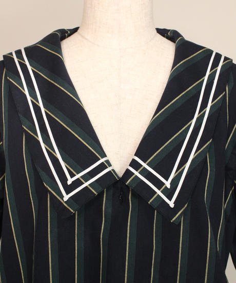 【HERHUM】ハーハム ベンジャミンシャツブラウス グリーン/ワイン