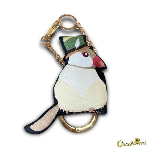 【Coco&Ami】ココトアミ 3WAYバッグチャーム/文鳥(シナモン文鳥)