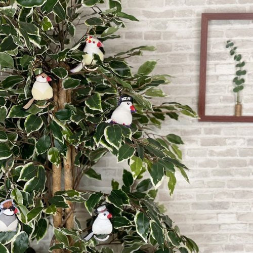 【Coco&Ami】ココトアミ 3WAYバッグチャーム/文鳥(白文鳥)