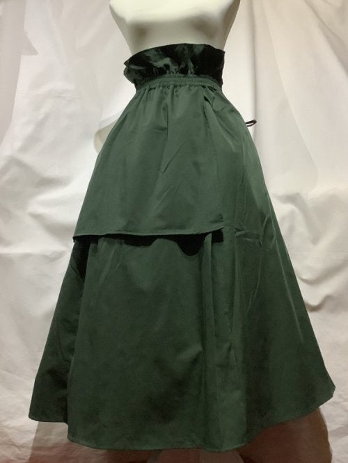 【MARBLE】マーブル 巻きスカート風アシンメトリーロングスカート