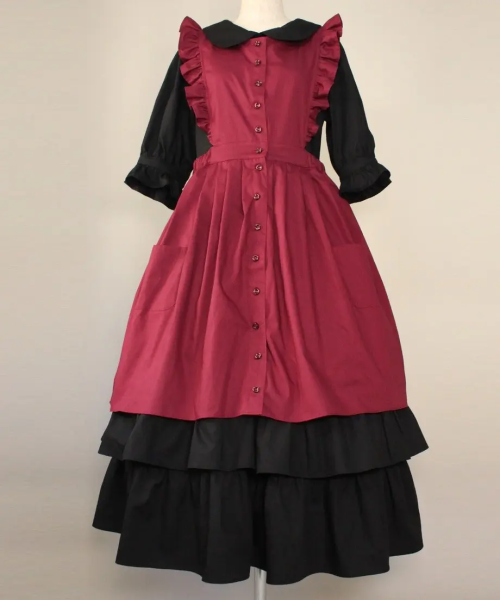 【HERHUM】ハーハム レベッカエプロンジャンパースカート Gothic Edition