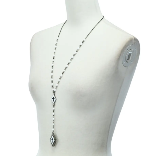 【Sheglit】シェグリット "Crusade"クロスロザリオ ホワイト