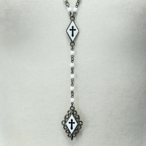 【Sheglit】シェグリット "Crusade"クロスロザリオ ホワイト