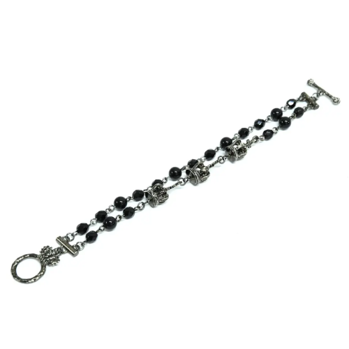 【Sheglit】シェグリット ロイヤルクラウンブレスレット ブラック