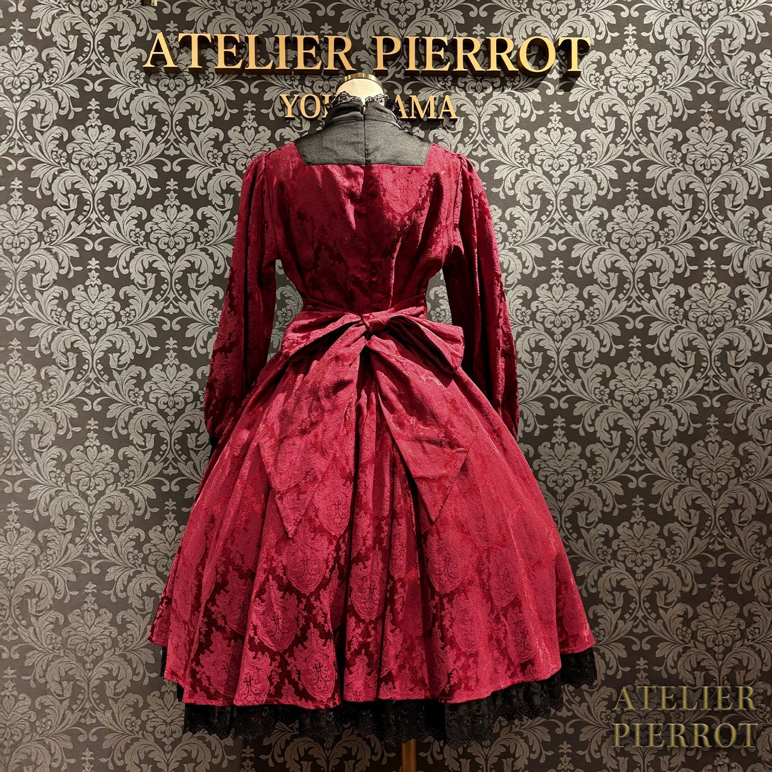 【ATELIER PIERROT】 Victorian Reverie Dress ホワイト/ボルドー/ネイビー/ブラック