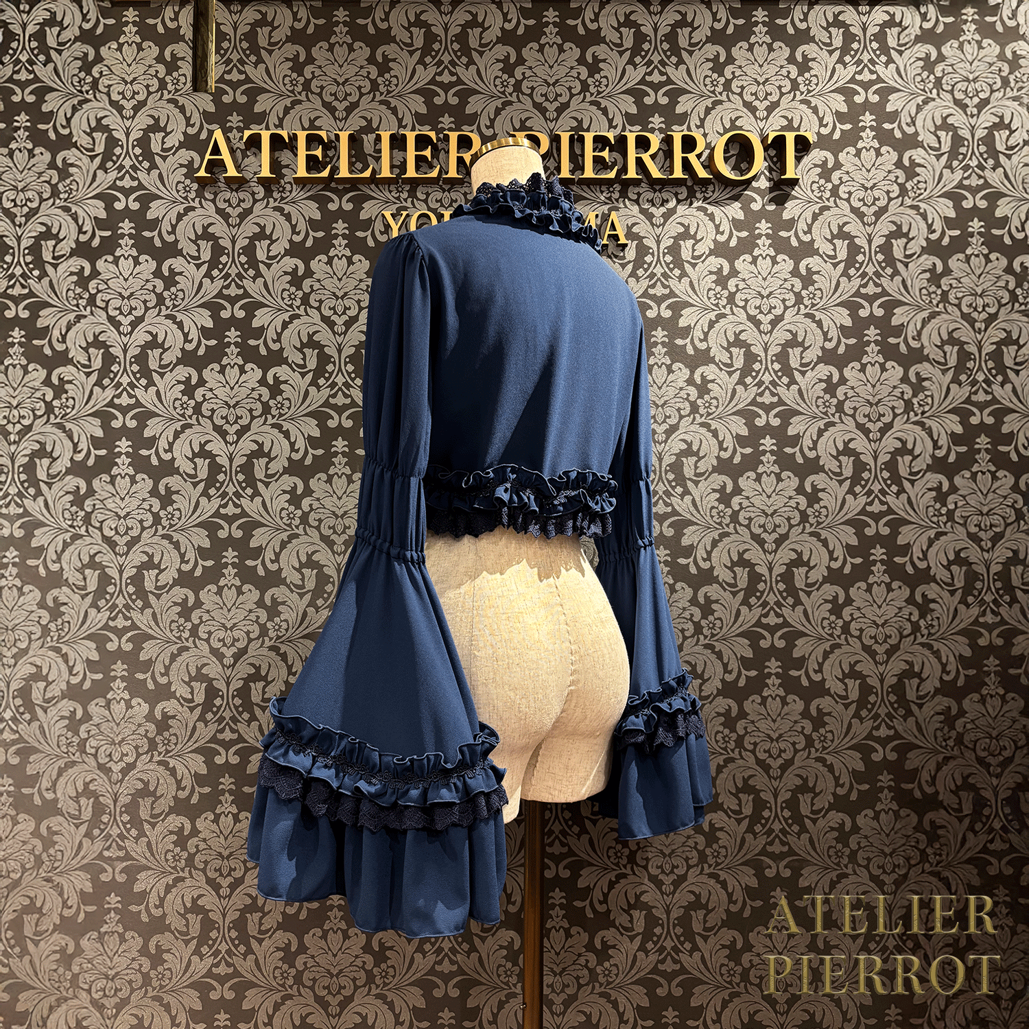 【ATELIER PIERROTPrincess Sleeve Bolero白/酒/海蓝色/黑