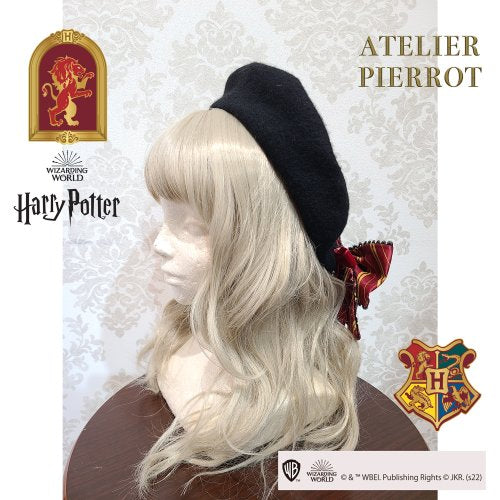 【ATELIER PIERROT】ハリー・ポッター リボンブローチ付きレースアップベレー帽 グリフィンドール