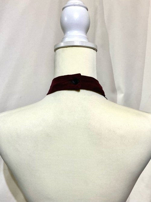 【MARBLE】マーブル 2WAYリバーシブルアンティークタイ:グレーチェック×黒ハート柄