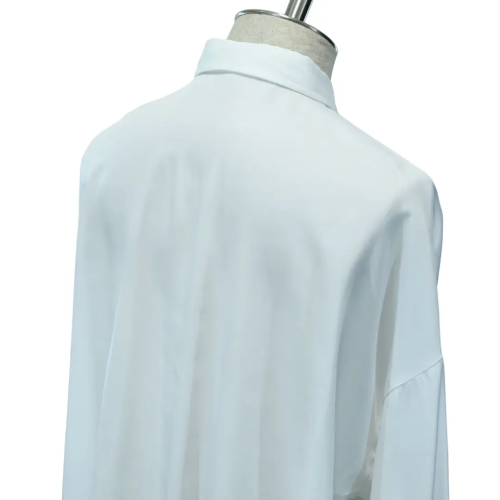 【MiDiom】ミディオム Ruffle Frill Big Shirt White