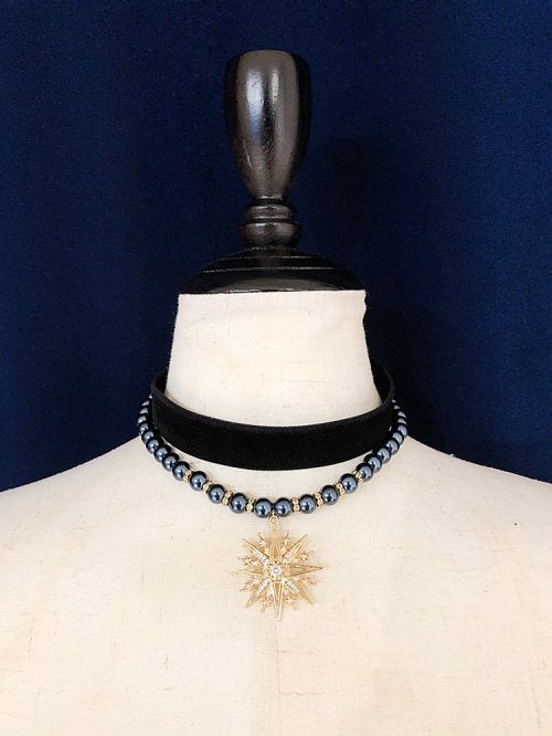 【Estrellas】エストレージャス ブライトスターチョーカー ネイビー 2サイズ展開