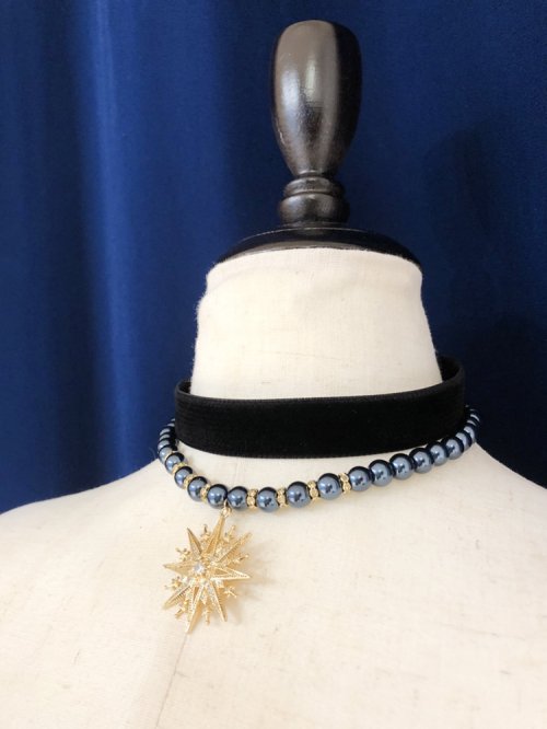【Estrellas】エストレージャス ブライトスターチョーカー ネイビー 2サイズ展開