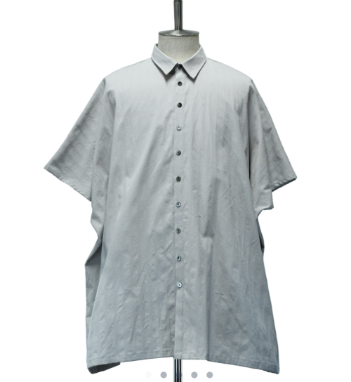 【MiDiom】ミディオム Square Big Shirt Light Grey