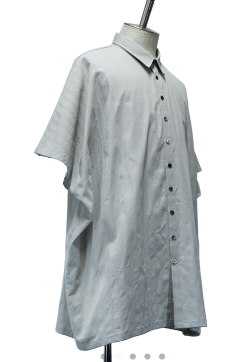 【MiDiom】ミディオム Square Big Shirt Light Grey