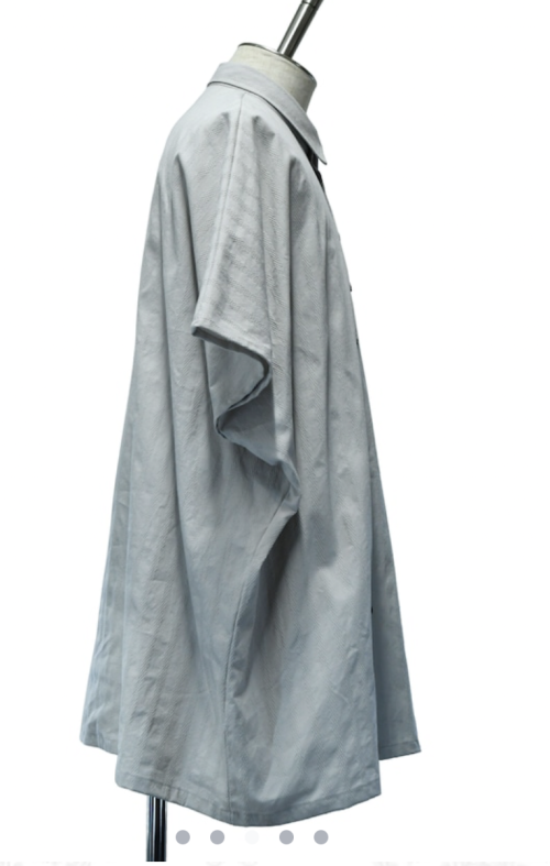【MiDiom】ミディオム Square Big Shirt Light Grey