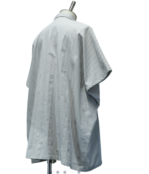 【MiDiom】ミディオム Square Big Shirt Light Grey