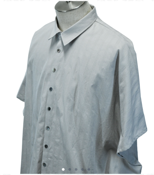【MiDiom】ミディオム Square Big Shirt Light Grey