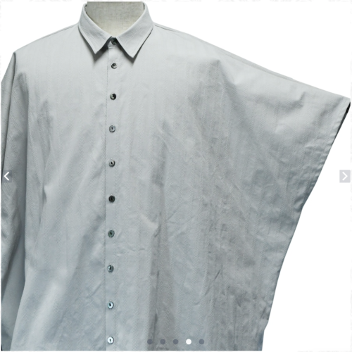 【MiDiom】ミディオム Square Big Shirt Light Grey