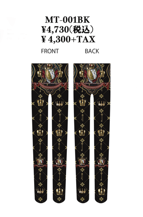 【ATELIER PIERROT】アトリエピエロ Royal Crown タイツ White/Black