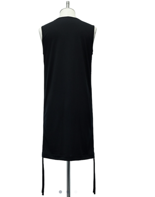 【MiDiom】ミディオム Shirring Tank Top Black