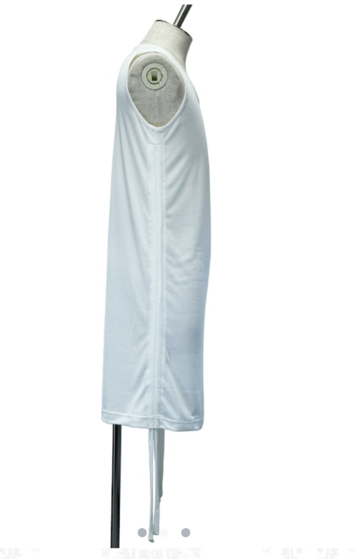 【MiDiom】ミディオム Shirring Tank Top White