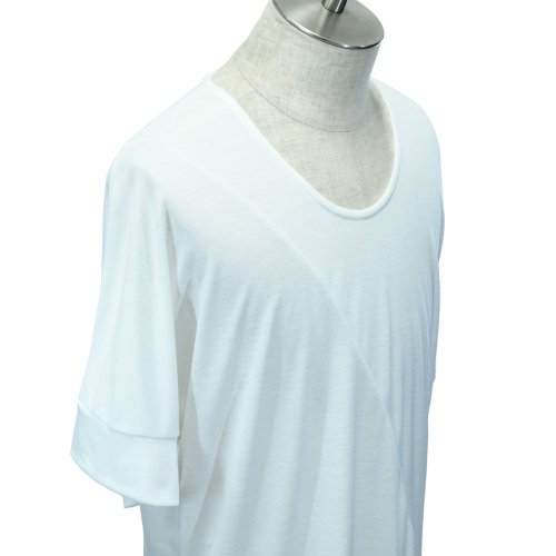 【MiDiom】ミディオム Slash Cut&Sewn white