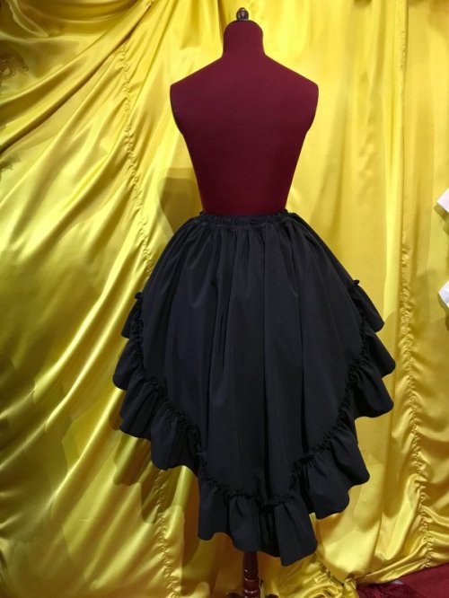 【MARBLE】マーブル ◆LLサイズ◆前短・後長ロングスカート:黒