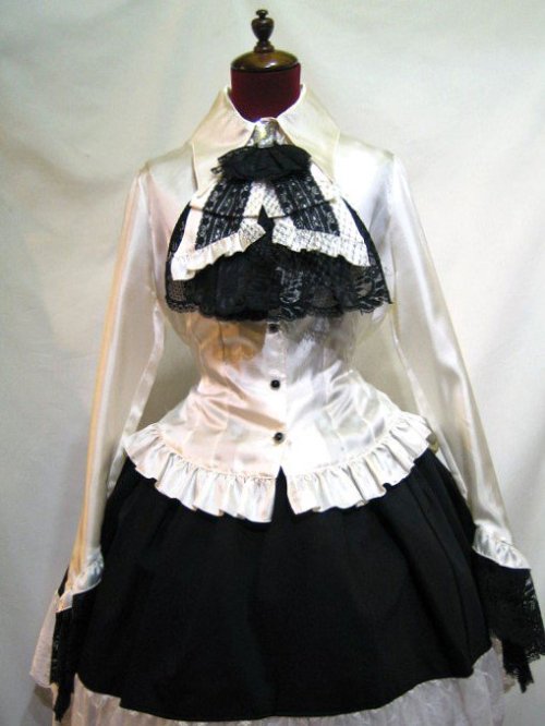 【MARBLE】マーブル ビジュータイ付きバッスルリボンブラウス:白