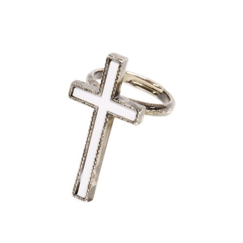 【Sheglit】シェグリット "Sacred"クロスリング ホワイト