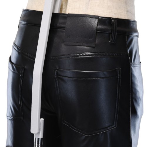 【MiDiom】ミディオム Synthetic Leather Stretch Skinny Black
