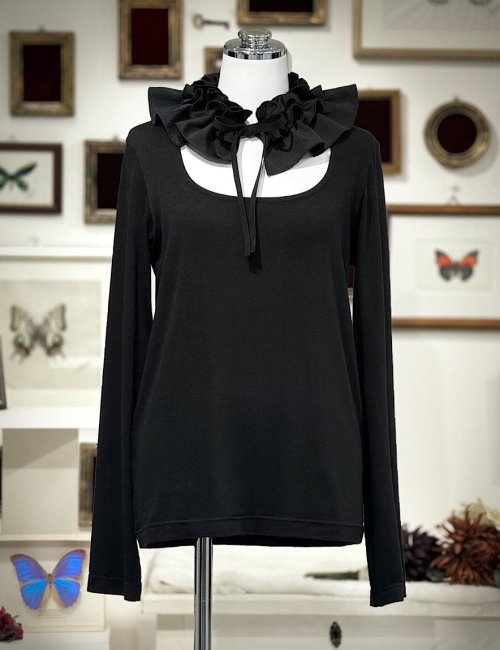 【Na+H】エヌエープラスエイチ Preカットソー(黒)